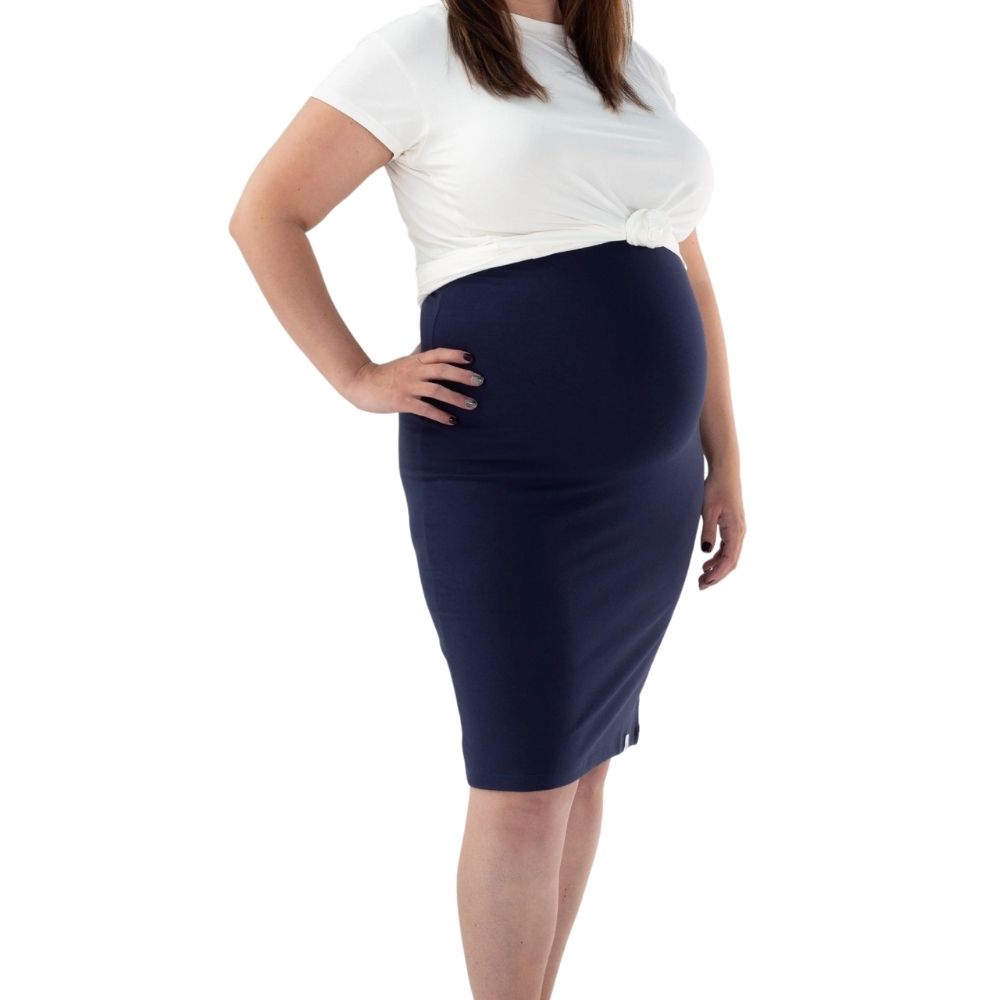 Casual Stretch Maternity Pencil Skirt