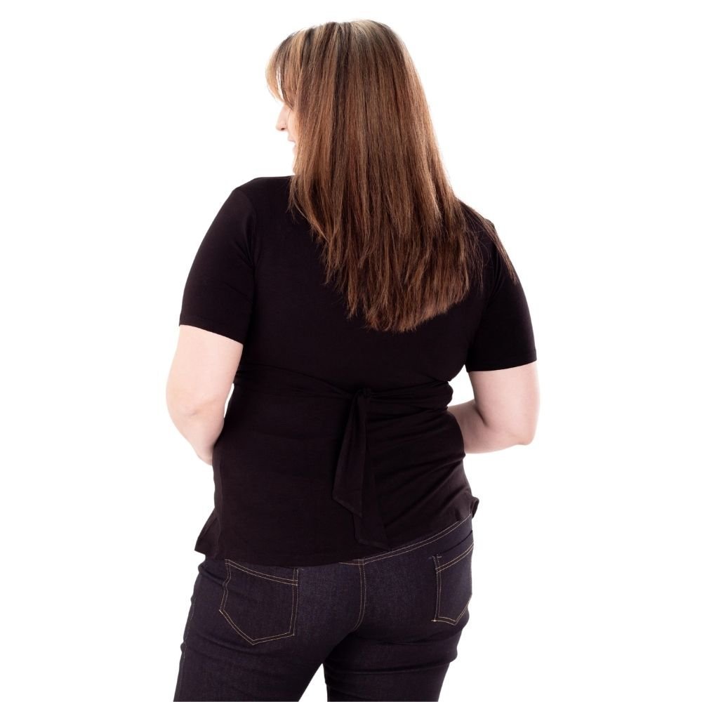 Breastfeeding - Friendly V - Neck Flare Maternity Top | Flowy & Functional - Moms Bliss