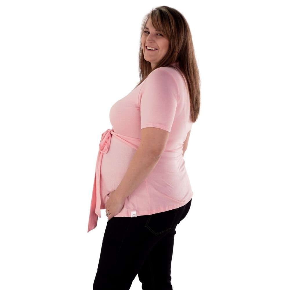 Breastfeeding - Friendly V - Neck Flare Maternity Top | Flowy & Functional - Moms Bliss