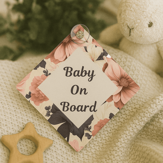 Baby On Board Sign - Pink Valley - Moms Bliss