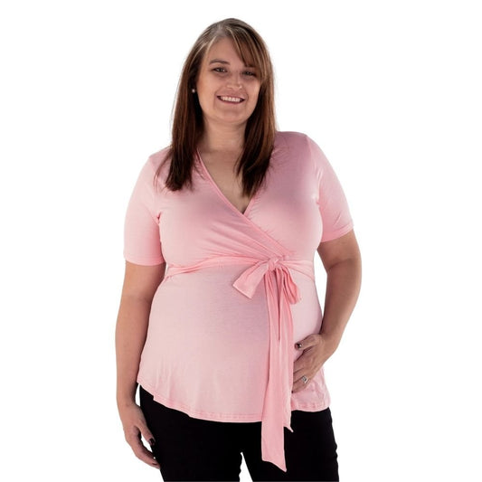 Breastfeeding - Friendly V - Neck Flare Maternity Top | Flowy & Functional - Moms Bliss